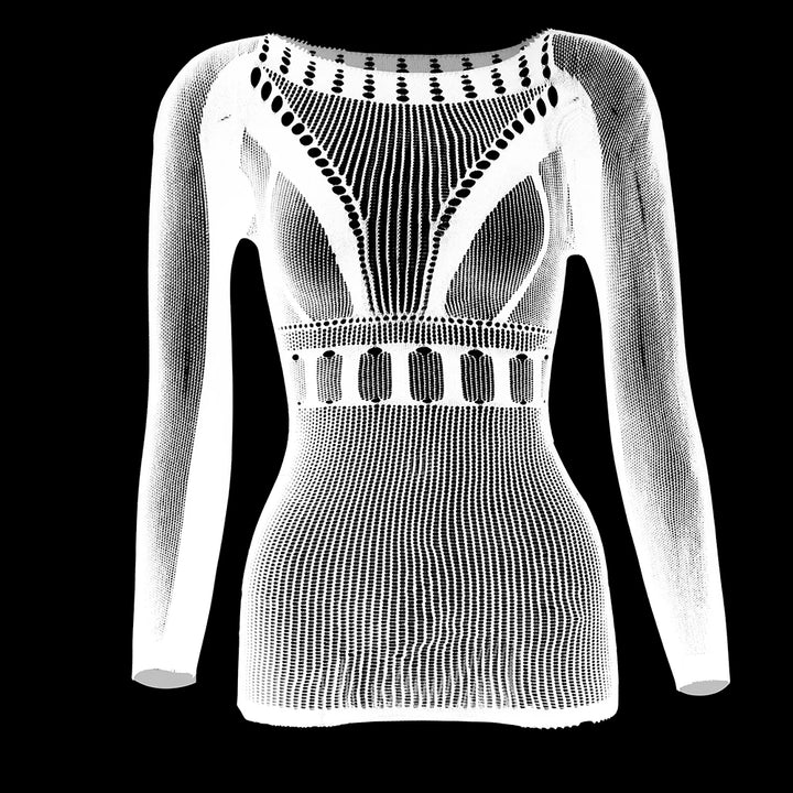 High Waist Sexy Mesh Lingerie Summer Vacation Outfit Elastic Nylon Bodystocking One-Piece Mesh Stockings