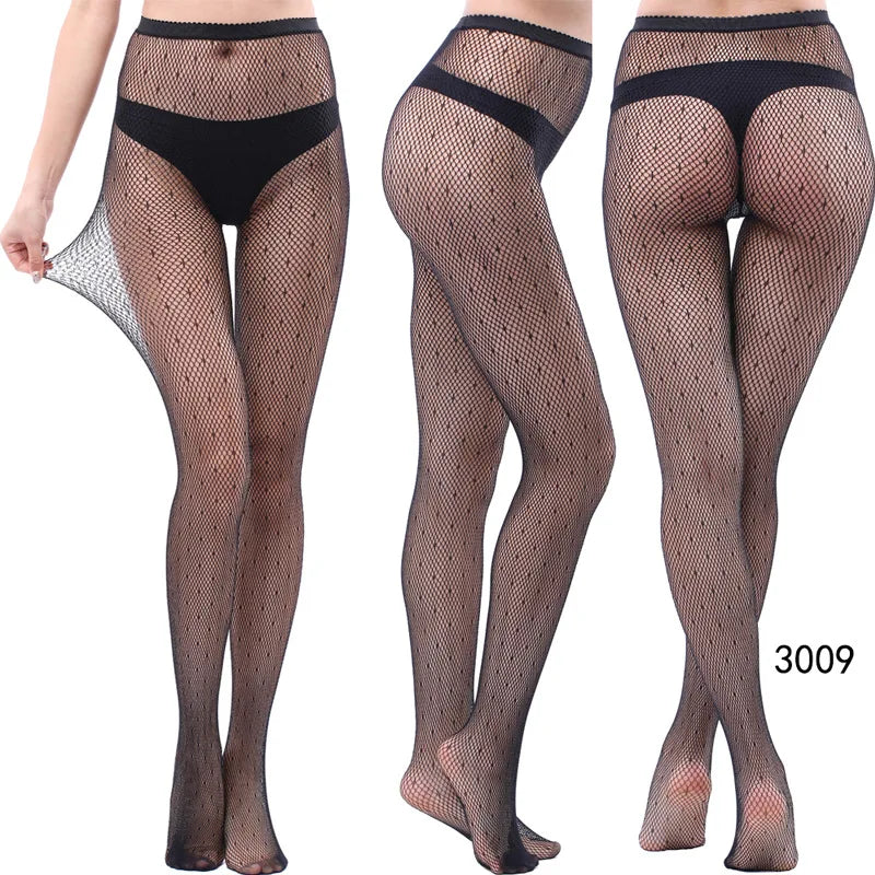 Womens Fishnet Tights Suspender Pantyhose Thigh-High Stockings