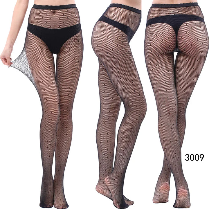 Womens Fishnet Tights Suspender Pantyhose Thigh-High Stockings