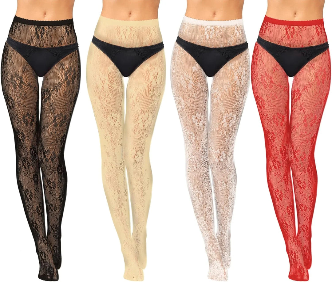 Stylish Medias De Rejilla Women Floral Fishnet Stockings Collant Femme Pantyhose Casual Daily Hosiery Thin High Tights