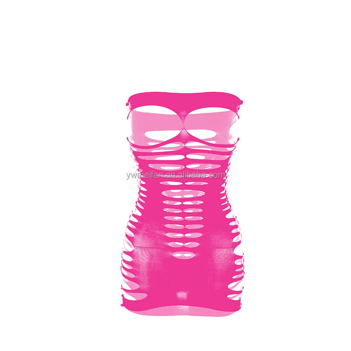 Wholesale Cheap Quality Mesh Bodystocking Women Sexy Hollow Out Bodysuit Off Shoulder Sexy Lingerie Dress