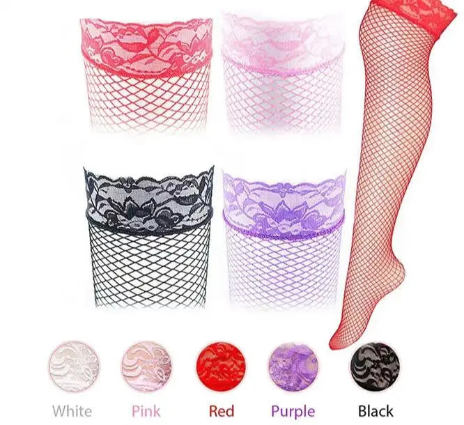 Small Weft Women Sexy Fishnet Stockings Anti-slips Hosiery Socks Women Sexy Costumes Leggings Silk Knee High Stockings
