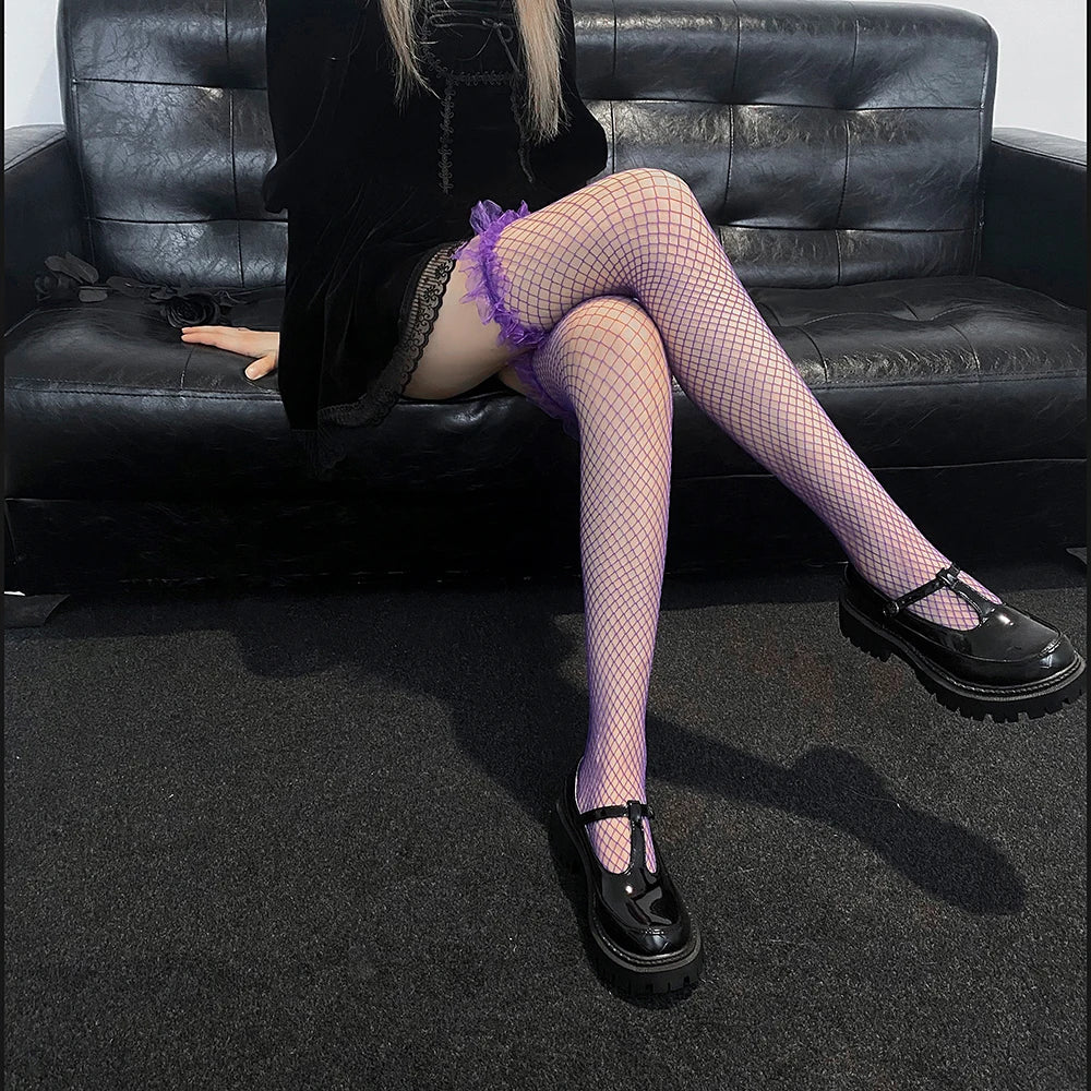 Nude Sexy Fishnet Floral Border Stockings Nylon Silk Stockings Full Body Women Sexy Silicone Anti Slips Stockings