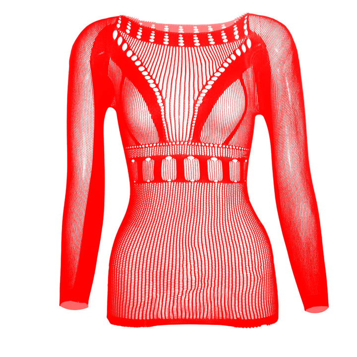 High Waist Sexy Mesh Lingerie Summer Vacation Outfit Elastic Nylon Bodystocking One-Piece Mesh Stockings