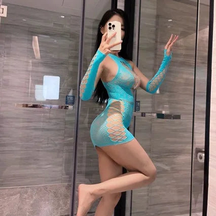 Ladies' Sexy Body Stocking Hot Sale Transparent Nylon Fishnet Lingerie Knitted Hollow Out See-Through Sexy Stocking W452