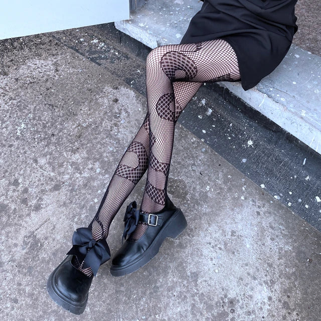 Fishnet Stockings High Waist Seamless Tight Black Nylon Pantyhose