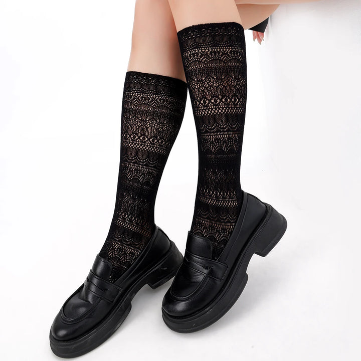 High Waist Fishnet Leggings Pantyhose Mock Suspender Pantyhose Striped Goth Fishnets Stocking Body  Suspender Tights