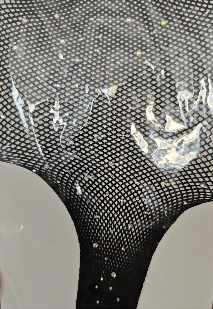 Rhinestone Stockings for Women Sexy Open Crotch Pantyhose/Tights Mature Exotic Lingerie Femme Sexy Glitter Stockings