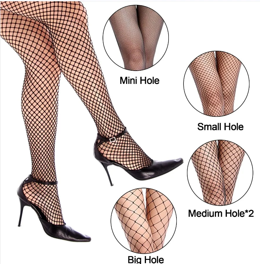 Custom Women's Fishnet Stockings Mesh Breathable Nylon Mesh Pantyhose Tights Women Sexy Body Stockings