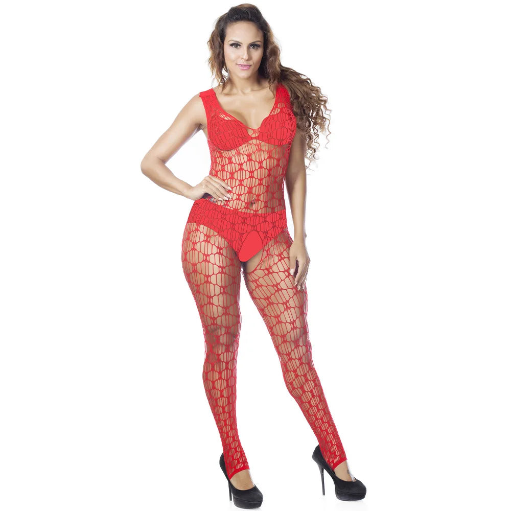 Hot Full Body Stockings Mature Girls Erotic Lingerie See Through Body Stocking Underwear Sexy Halter Dresses Bodysuit