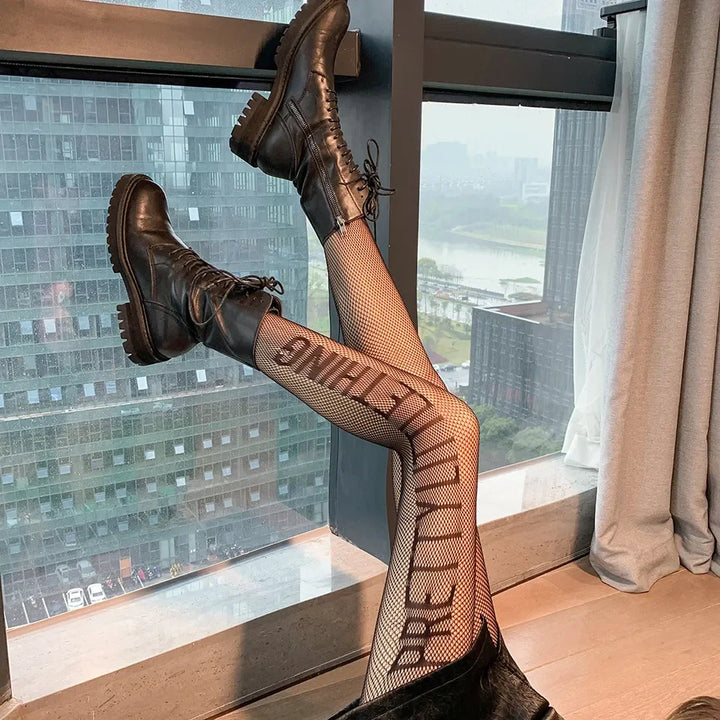 Customized Brand Logo FF&GG Fishnet Stockings Factory Manufacturer Stockings for Women Sexy Fishnet Leggings Pantyhose