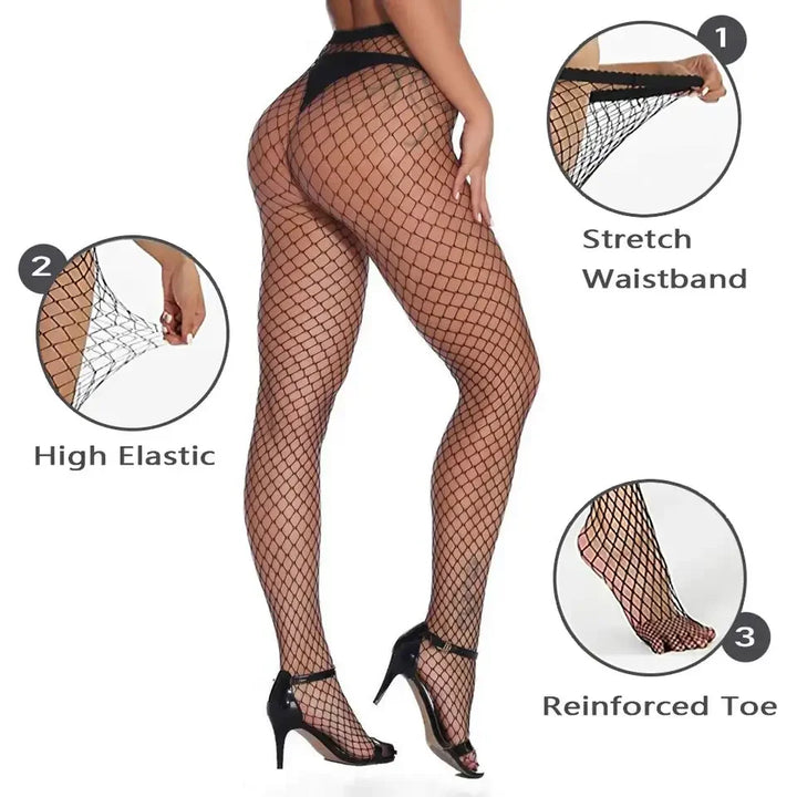 Hot Selling Women's Long Sexy Fishnet Stockings Fishnet Leggings Tights Mesh Stockings Lingerie Skin Nylon Pantyhose