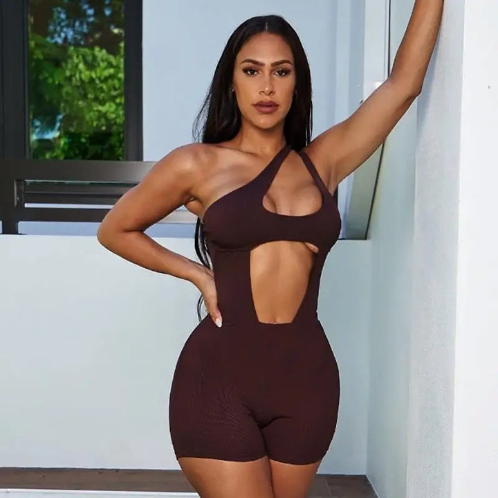 2022 Hollow Out Bodysuits and Shorts Sexy Women Two Piece Sets