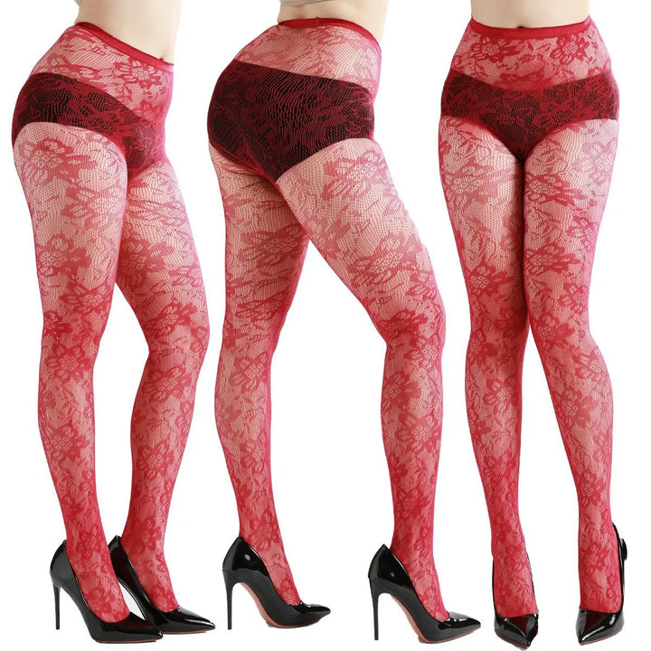 Ladies Sexy Breathable  Fishnet Leggings  Geometric Pattern Tights Free Size Fashionable Breathable Stockings for Women 3101
