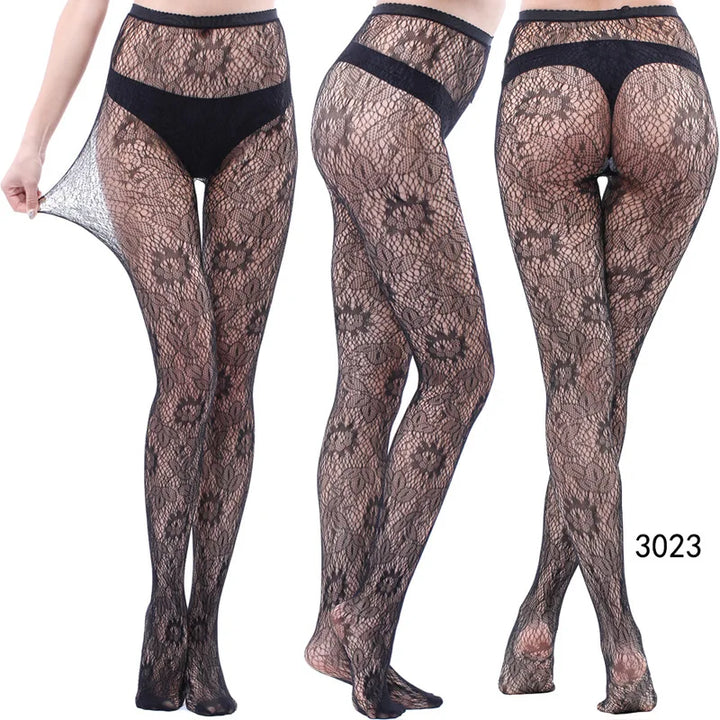 Womens Fishnet Tights Suspender Pantyhose Thigh-High Stockings