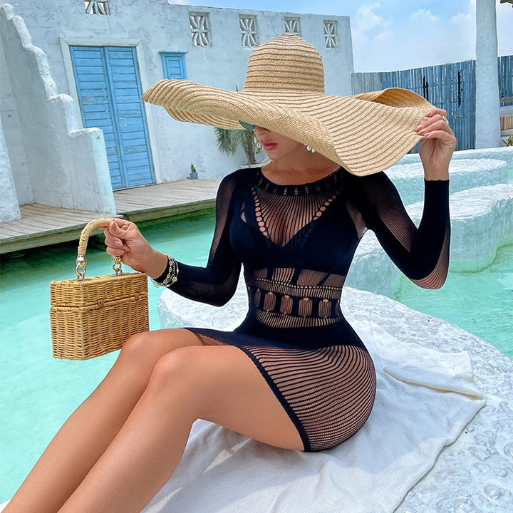 Women's Lingerie Costumes Women's Underwear Fishnet Lingerie See Through One Piece Outfits Clubwear Bodydress