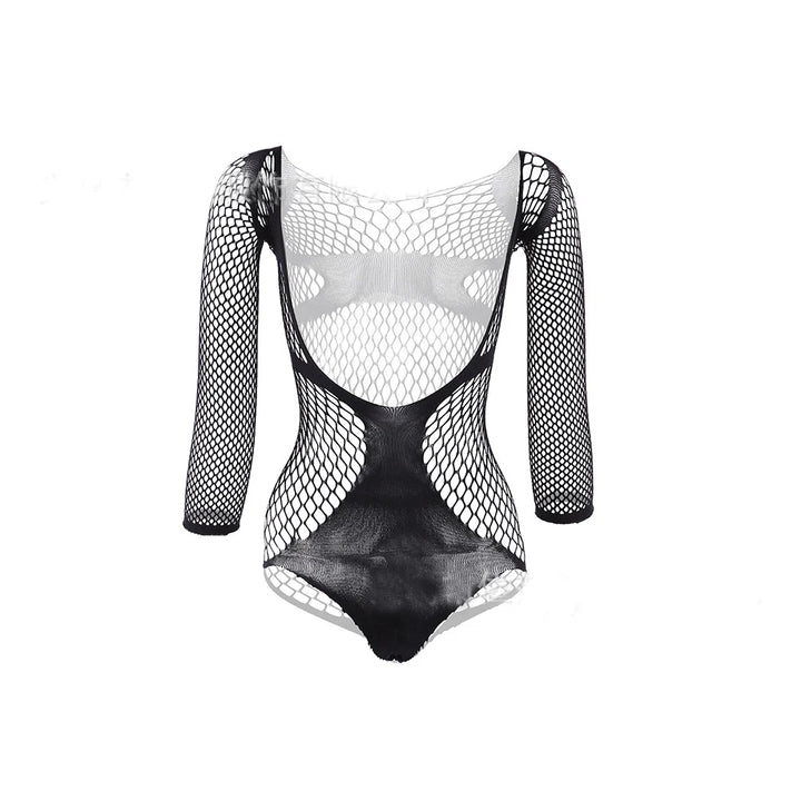 2023 Ins Fashion Stretch One Piece Open Bra Teddies Bodysuits Body Stocking Hollow Out Mesh Fishnet Lingerie Bodysuit