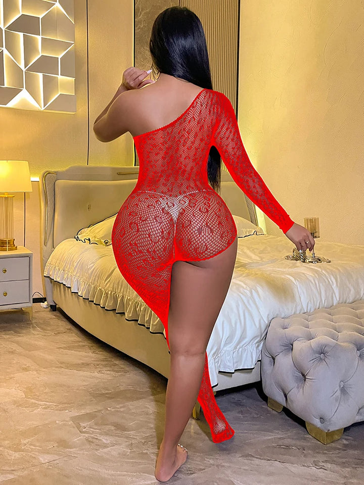 Long Sleeve Leopard Print Jumpsuit Sexy Seductive Passionate Open Style Bodystocking Stylish Fashionable Chic Sexy Lingerie G140
