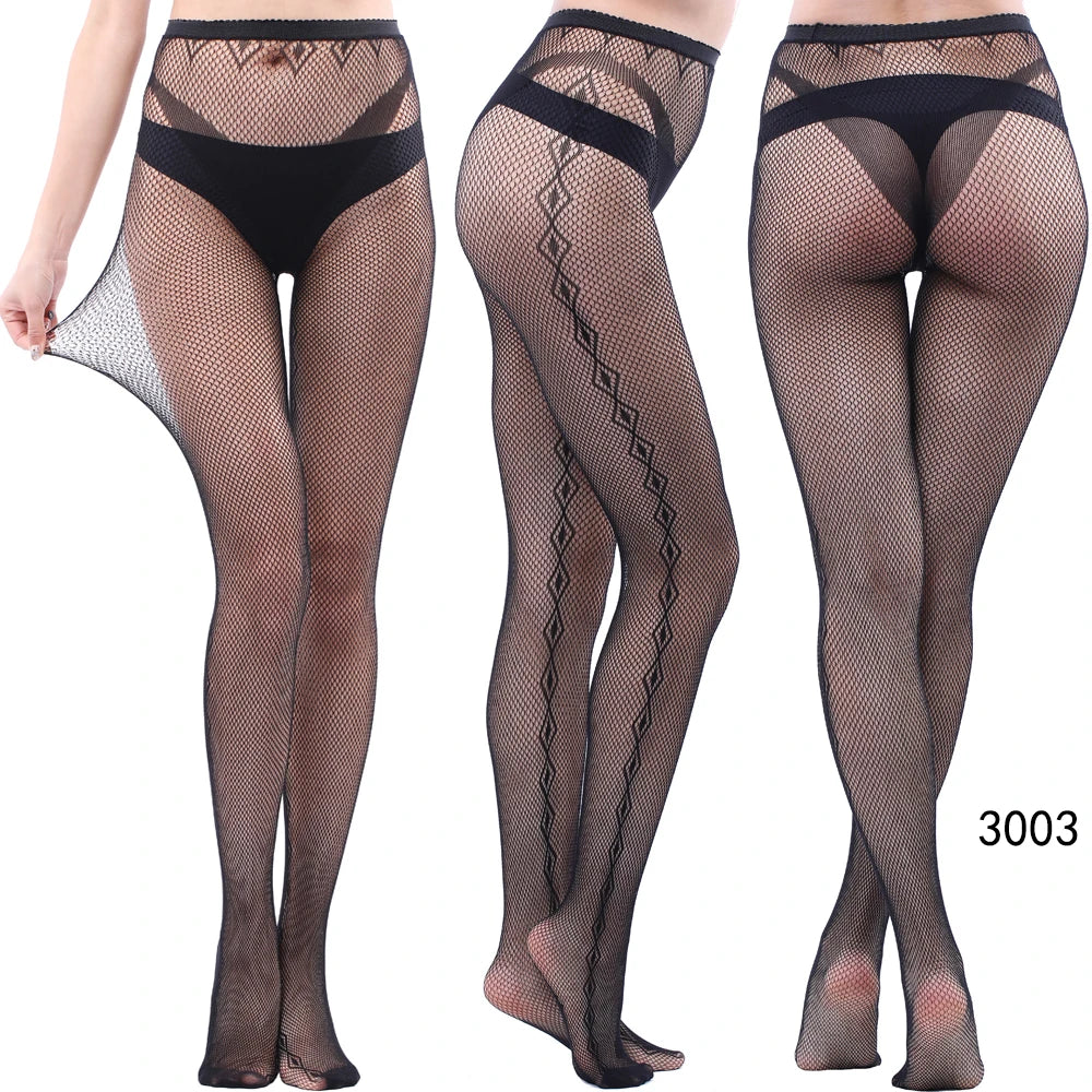 High Waist Fishnet Leggings Pantyhose Mock Suspender Pantyhose Striped Goth Fishnets Stocking Body  Suspender Tights