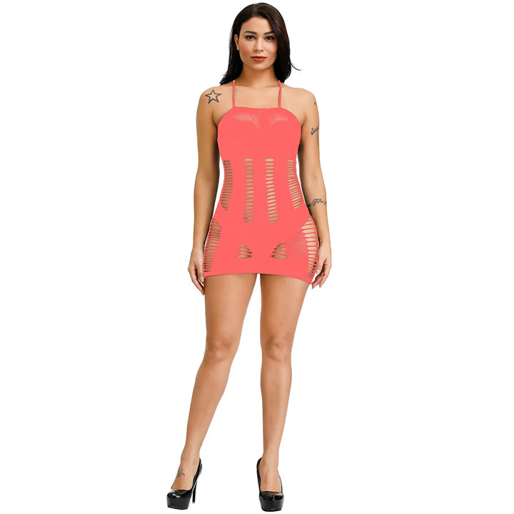 Hot Sales Womens Sexy Bodystocking Dress 2024 Women's Sexy Fishnets Jumpsuit Mature Girls Mesh Sheer Lingerie Dress