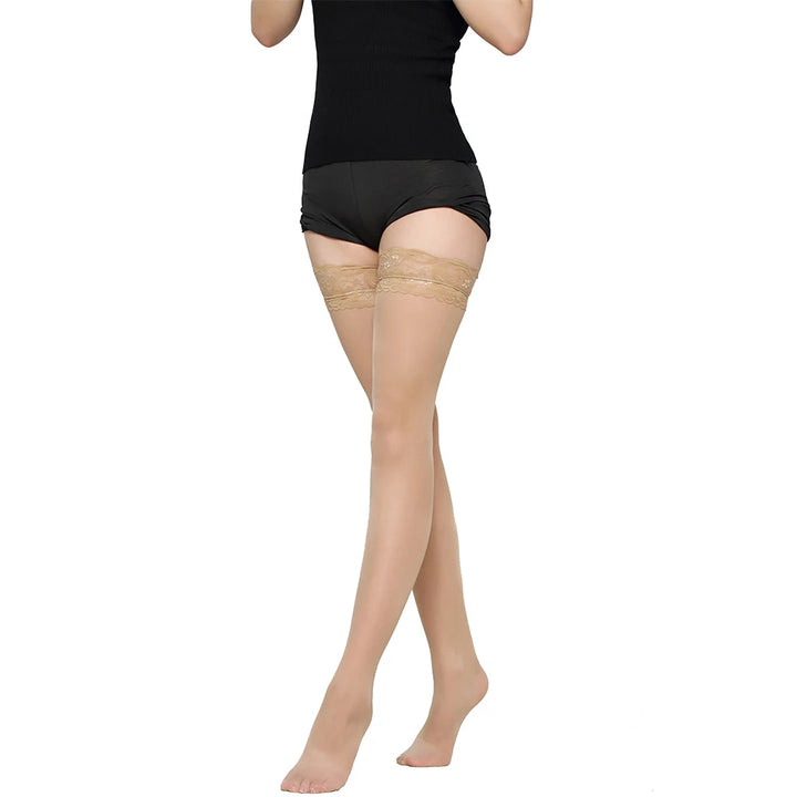 Temptation Sheer Thigh High Nylon Stocking Oily Pantyhose Nightclub Sexy Role Play Outfits Bright Over Knee Socks