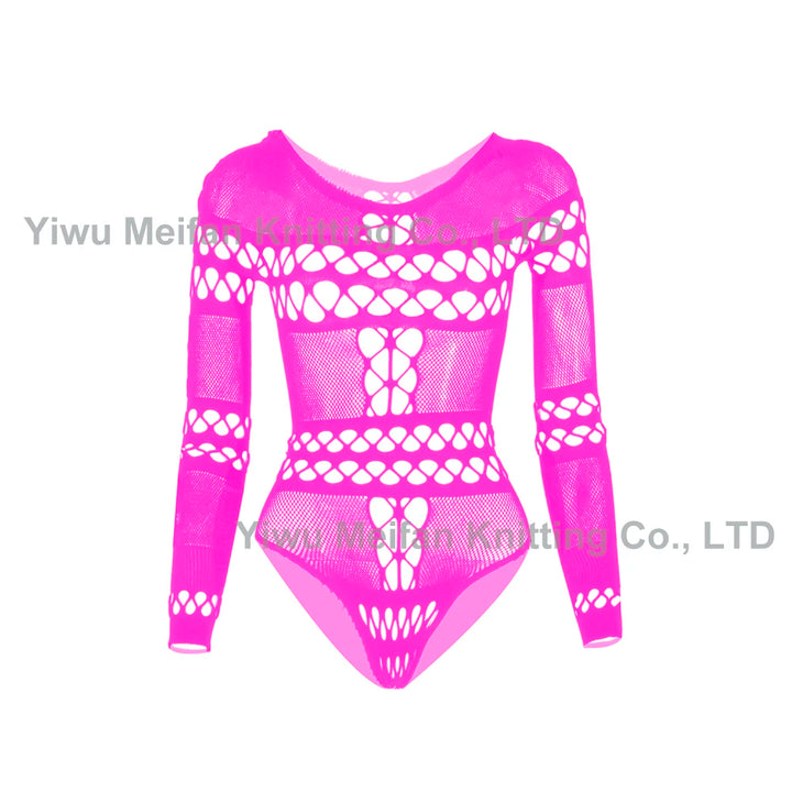 2024 Hot Transparent Costumes High Fashion Designer Mature Sheer Long Sleeve Lingerie Femme Sexy for Chubby Women