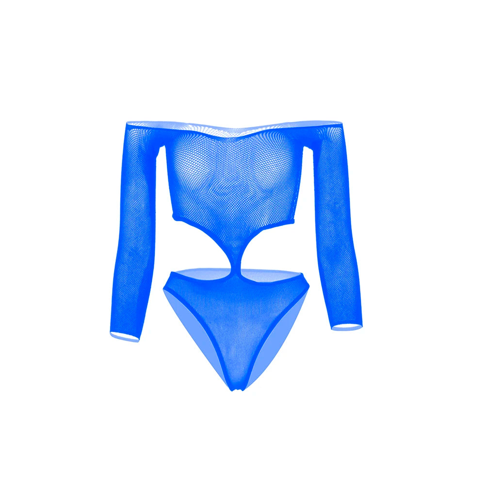 Full Sleeve Fishnet Stockings Bra&Brief Sexy Sheer Lingerie for Women Beach Bodysuit Seamless Chemise Tights