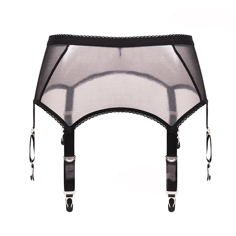 Women's Lingerie Costumes Sexy Stocks With Suspender Garter Belt With 4 Straps Metallic Clip for Stocking Lingerie