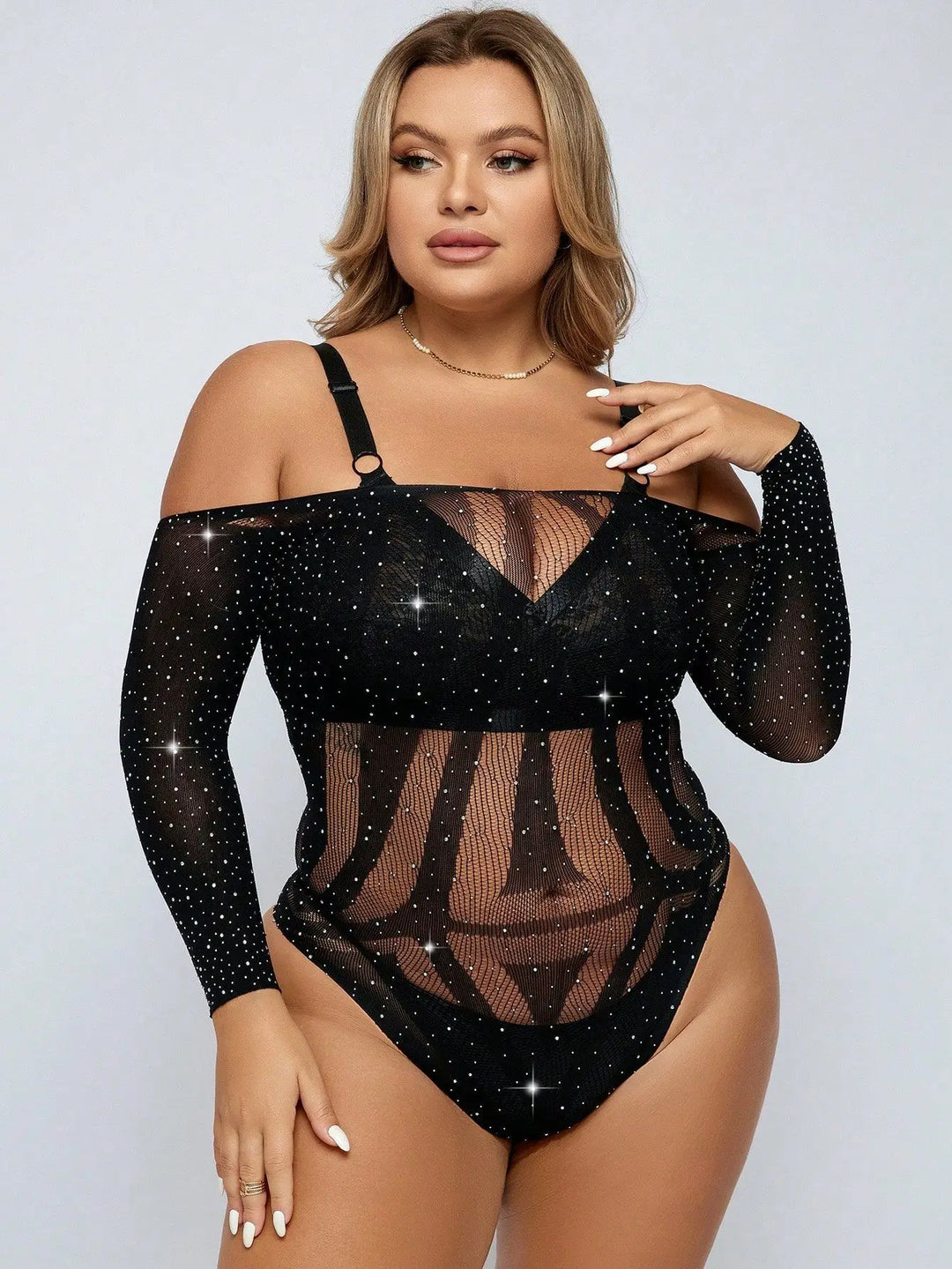 Wholesale Plus Size Sexy Hot Fishnet Bodystocking Lingerie Black Transparent Lace Bow Decoration Sizes XL 3XL for Fat Women ODM