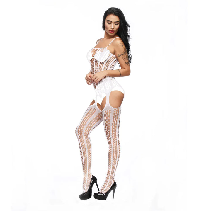 2025 Classic Star Sellers Slim Hollow Out Mesh Multicolor Crotchless Sleeveless Fishnet Bodystocking Sexy Lingerie