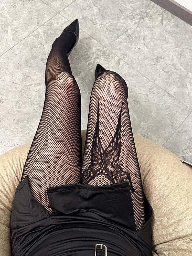 One Size Casual Fishnet Pantyhose Femme Lingerie Sexy Hosiery Stockings Full Thin High Tights Lace Elastane Leggings