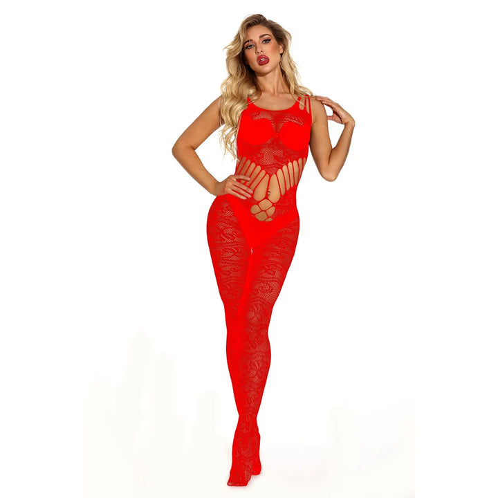 TikTok Fashion Fishnets Bodystocking for Women's Wholesale Nylon Stockings Full Body Sexy Crotchless Erotic Lingerie