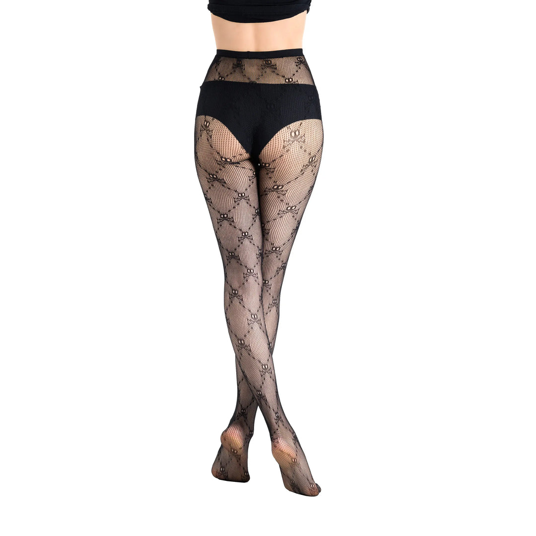 Factory Direct Sales Spring and Summer Temptation Skull Hollow Fishnet Stocking Sexy Silk Stocking Body Stocking