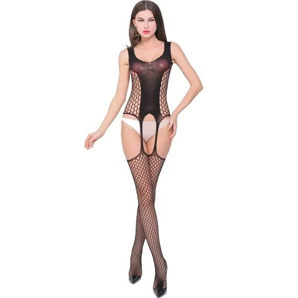 2022 Hot Sale Sexy Erotic Bodysuit See-through Open Breast and Crotch Body Stocking Sexy Bodystocking