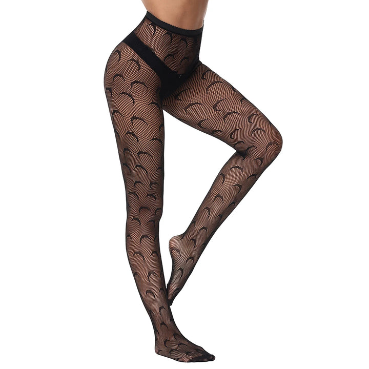 Dancewear Sexy Jacquard Hollow Pattern Mesh Sock Hollow Pantyhose Bow Patterned Goth Fishnet Leggings Pantyhose for Halloween