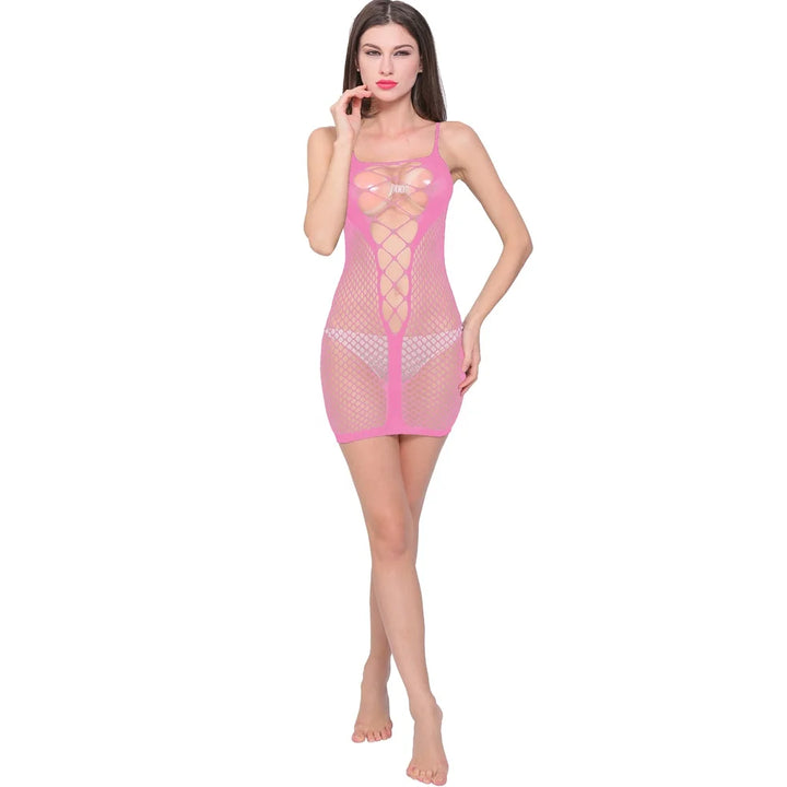 Hollow Out Women Sexy Bodystocking Lingerie Fishnets Stockings Dress Femme Erotic Sheer Body Stockings Full Body