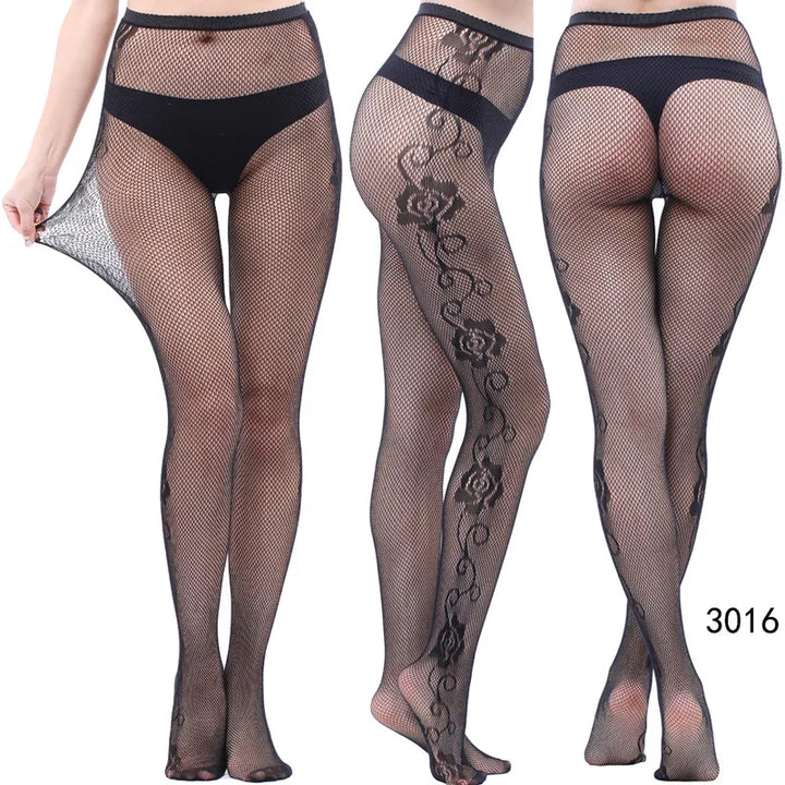 Womens Fishnet Tights Suspender Pantyhose Thigh-High Stockings