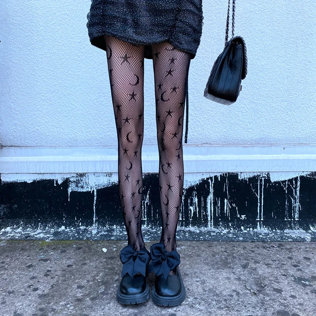 New Polyamide Anti-Hook Wire Fishnet Stockings Lift the Hip Hollow Different Styles for Choice Breathable Nylon