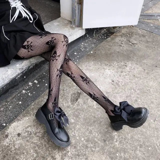Halloween Masquerade Ball Cosplay Silk Stockings Skeleton Bat Bloody Silk Stockings Blood Stockings Printed Knee Socks
