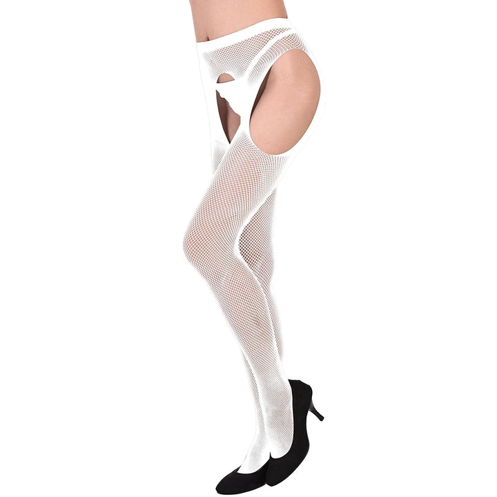 Tights Vendors High Waist Suspender Tights Womens Lace Mesh Patterned Tight Sheer Mesh Stocking Cheap Body Fishnets Stocking