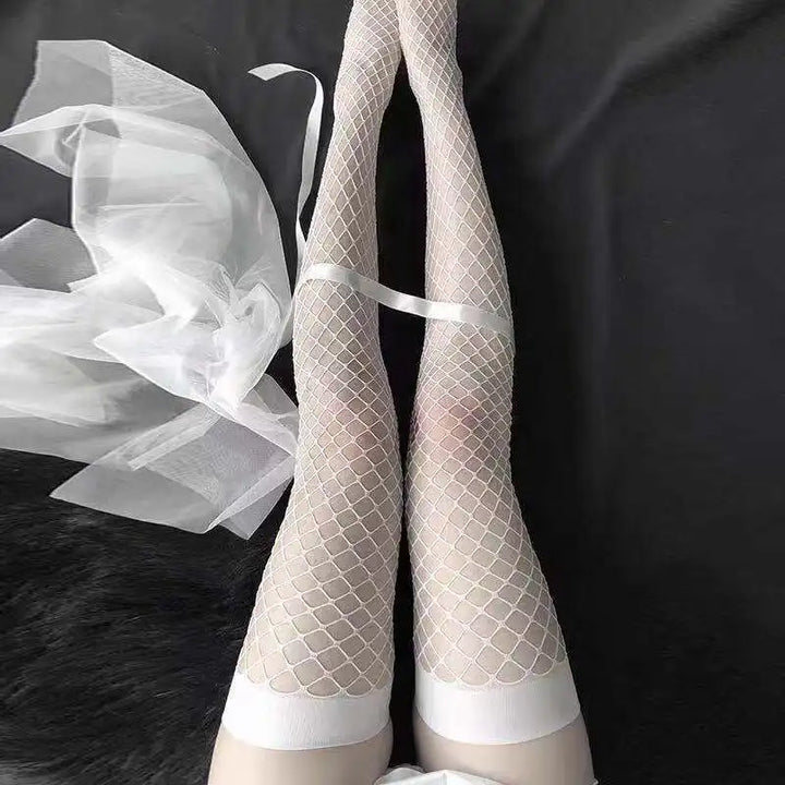 Women Sexy Fishnets Stockings Tights Sexy Fishnets Hosiery Knee Socks Nylon Rhinestone Fishnets Socks