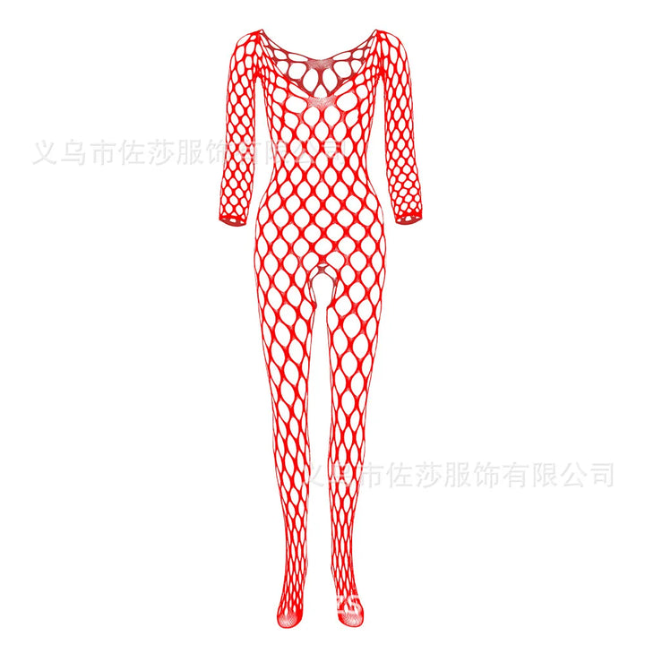 Woman Lingerie Sexy Hot One Piece Outfits Mesh Bodysuit Sheer One Piece Jumpsuit Adult Woman Erotic Bodystocking