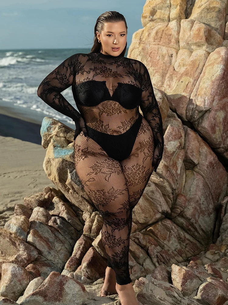 220lbs Customize Chubby Lady's Sexy Babydoll Women's Sexy Fishnet Bodystocking Erotic Lingerie Plus Size Underwear Women Sexy