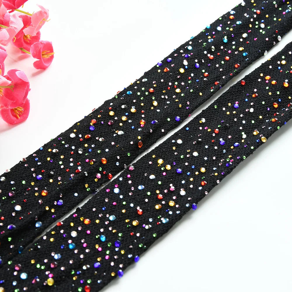 Colorful AB Gem Rhinestone Stockings Women Sexy Nylon Hosiery Thin High Tights Girls Candy Color Lingerie Pantyhose
