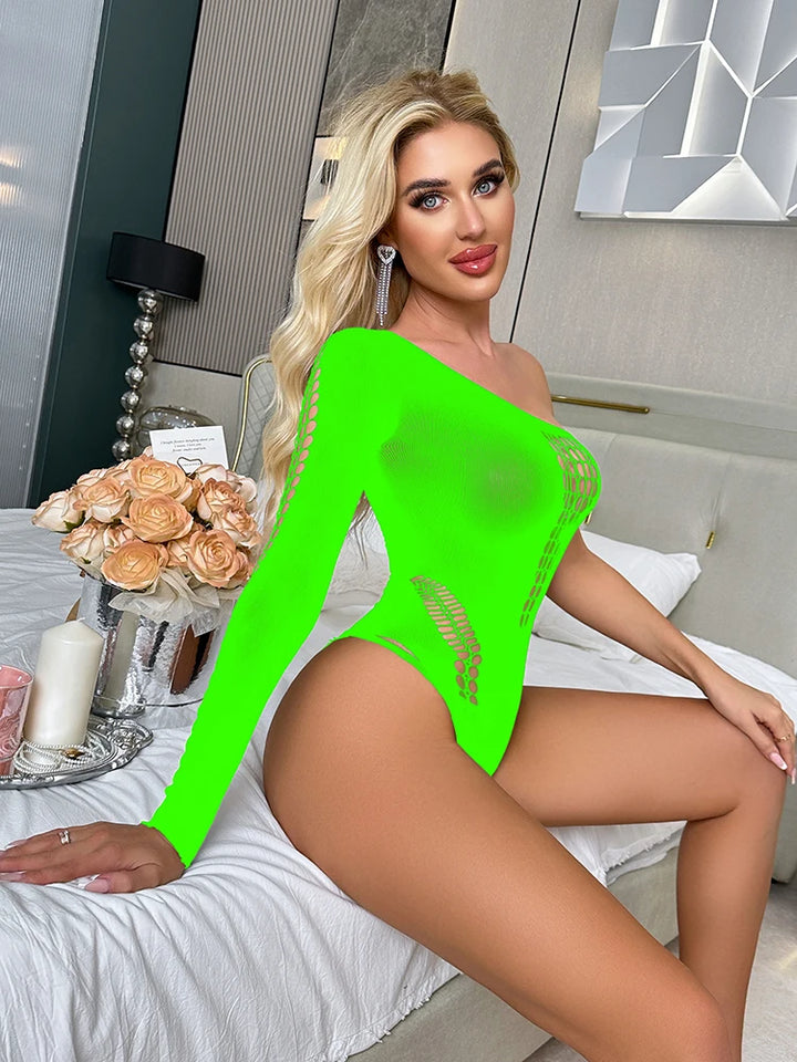 Sexy Lingerie for Women  Body Stocking Jumpsuit  Famale Bodysuits With Long Sleeve One Size Fits All