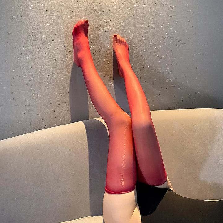 Sexy Silk Stockings Women Erotic Lingerie Thin High Tights Adult Crotchless Stockings Nightwear Party Costumes Tights
