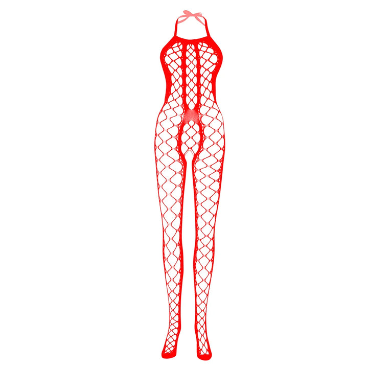 Sexy Black Nude Full Body Fishnet Stockings Women Temptation Perspective Leggings Open Crotch Erotic Pantyhose Lingerie