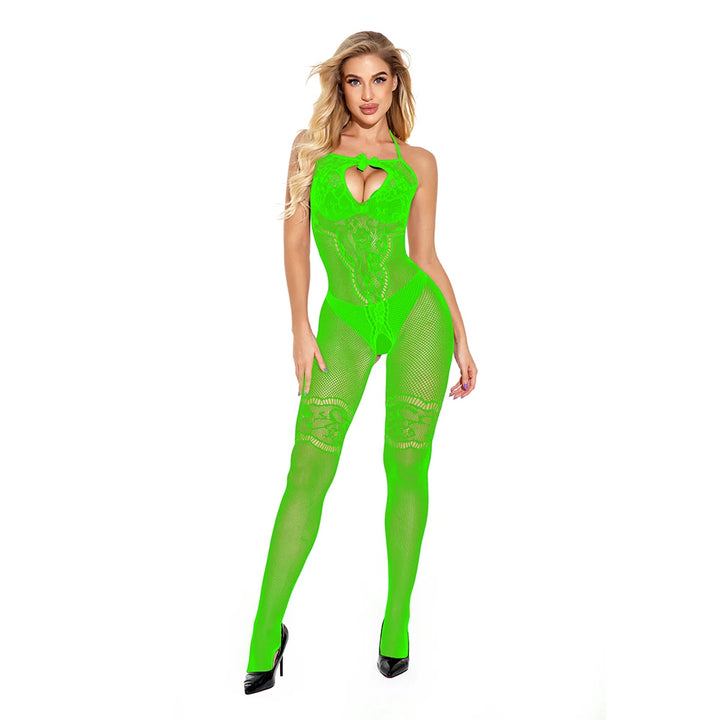 2024 New Women's Clothing Sexy Fishnet Bodystocking Crotchless Body Stocking  Bows 2024 Femme Sexy Erotic Lingerie
