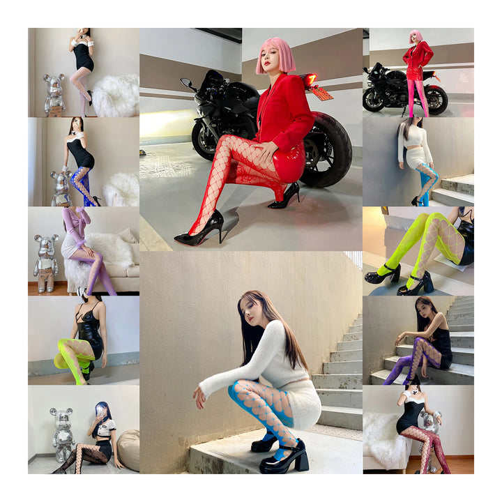 Fishnet Leggings Summer Party Club Cute Lace Stockings Body for Women Lace Hollow Out Seamless Tights Mesh Silk Pantyhose