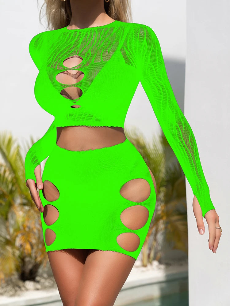 Sexy Lingerie With Sleeve Women  Body Stocking Jumpsuit Back Open Design Famale Bodysuits One Size Fits All W635
